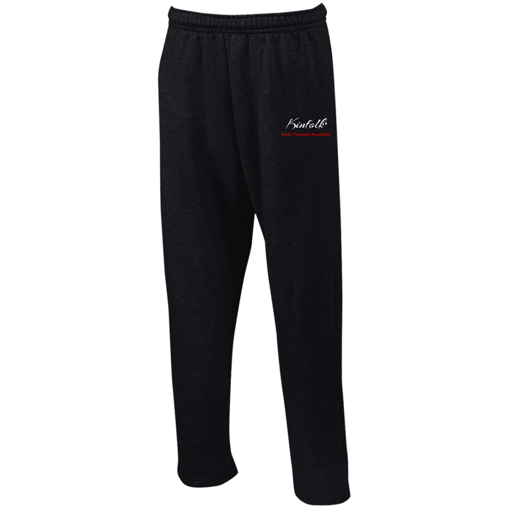 G123 Open Bottom Sweatpants with Pockets