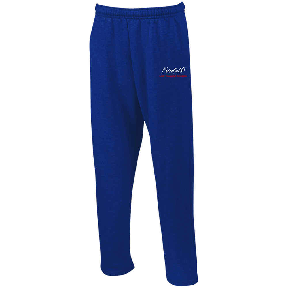 G123 Open Bottom Sweatpants with Pockets